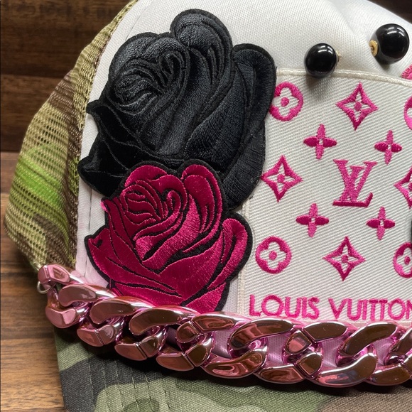 Camouflage and Pink Embellished Trucker Hat - Picture 2 of 7